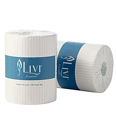 Livi Essentials Kitchen Roll Towel 240s - Ctn 12