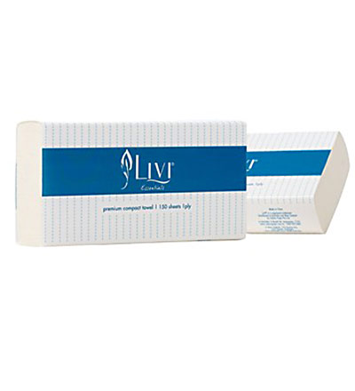 Livi Essentials compact towel 150s - Pkts 16