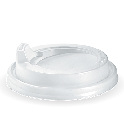 90mm Biocup PS White Sipper Lid - Ctn. 1000 