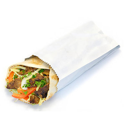 Plain Foil Lined Satchel Kebab Bag Pkt-500