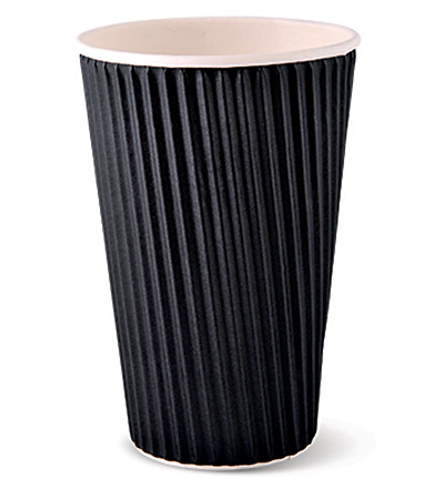 16oz Ripple Cup Black Ctn 500