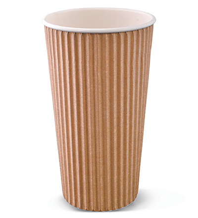20oz Ripple Cup Brown Ctn 500