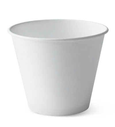 8oz Squat Single Wall Cup White Ctn 1000S