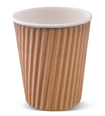 8oz Ripple Cup Brown Ctn 1000