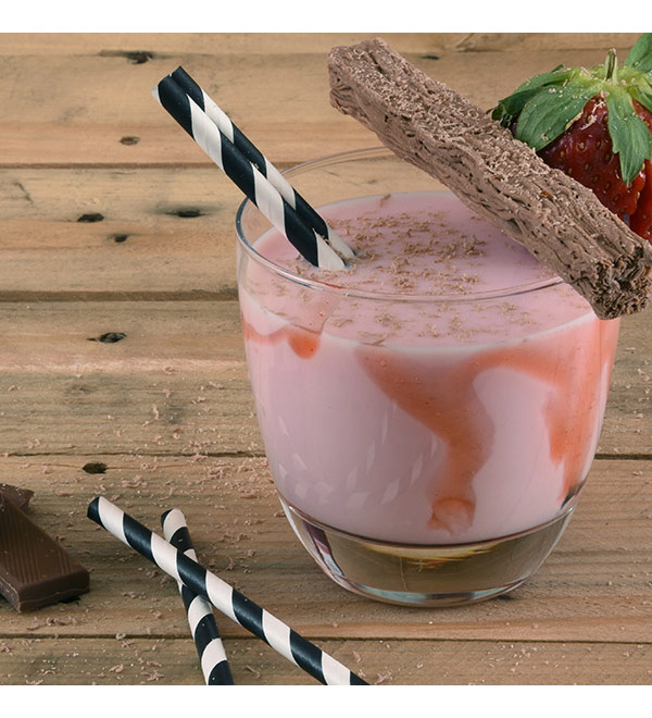 Regular Paper Straw -Black/White Pkt 250 