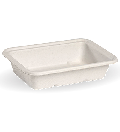 500ml Bio Cane Rect. Takeaway White - 500ctn 