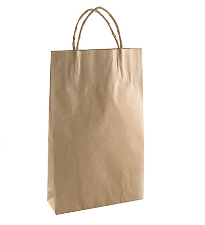 Baby Kraft Bag with twist handle Brown 265x160