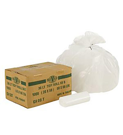 MaxValu Bin Liners 18L White Pkt 1000 